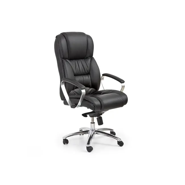 Scaun directorial hm foster, piele naturala, mecanism multiblock, suport lombar, inaltime ajustabila, 120 kg, 125x68x54 cm, negru drm2023