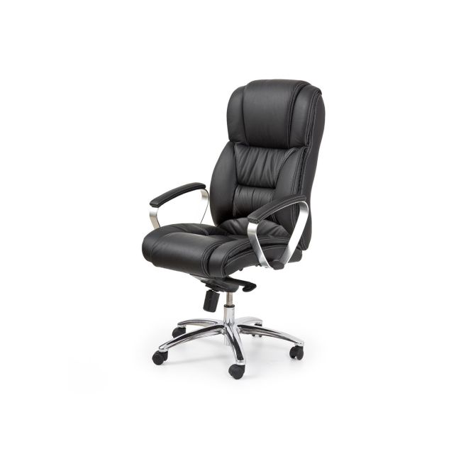 Scaun directorial hm foster, piele naturala, mecanism multiblock, suport lombar, inaltime ajustabila, 120 kg, 125x68x54 cm, negru drm2023