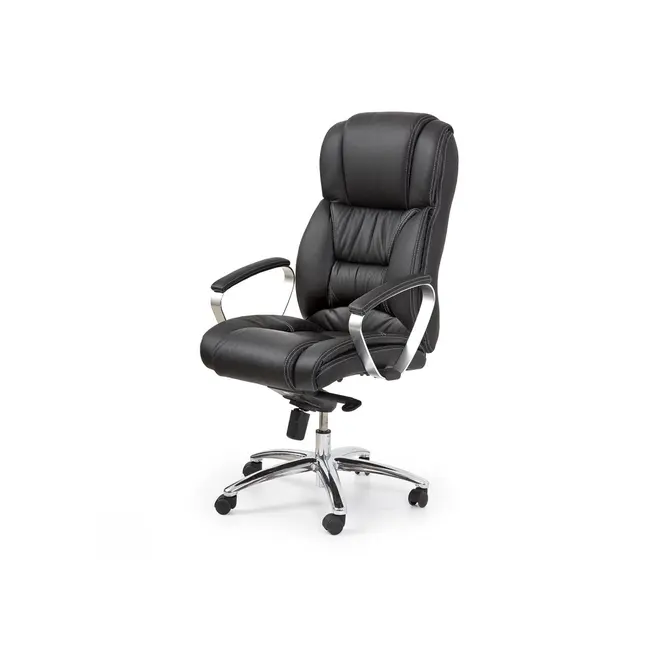 Scaun directorial hm foster, piele naturala, mecanism multiblock, suport lombar, inaltime ajustabila, 120 kg, 125x68x54 cm, negru drm2023