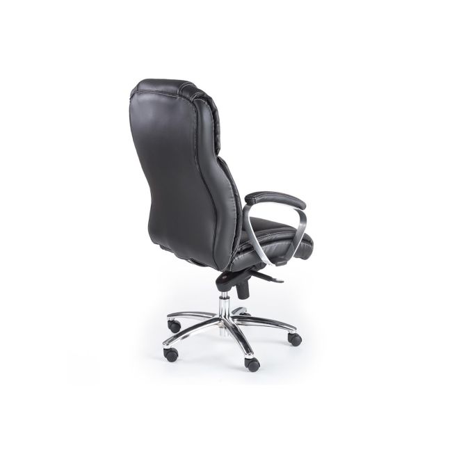 Scaun directorial hm foster, piele naturala, mecanism multiblock, suport lombar, inaltime ajustabila, 120 kg, 125x68x54 cm, negru drm2023