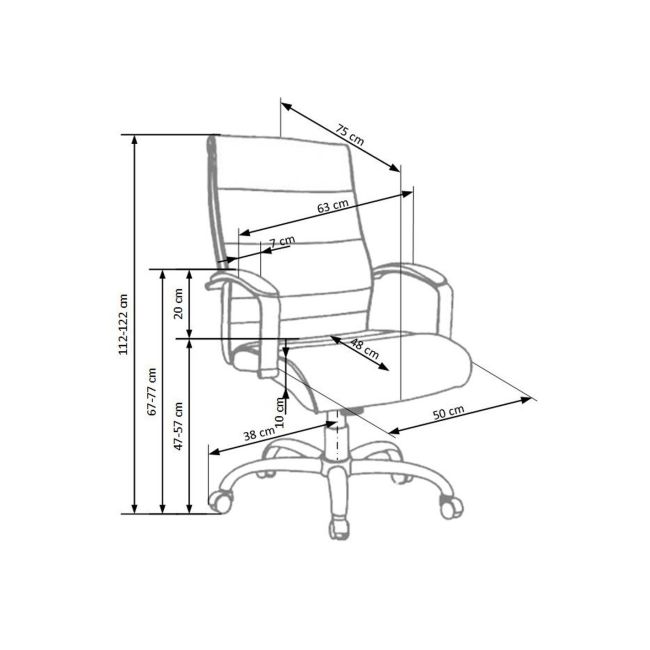 Scaun directorial piele hm teksas negru drm2070