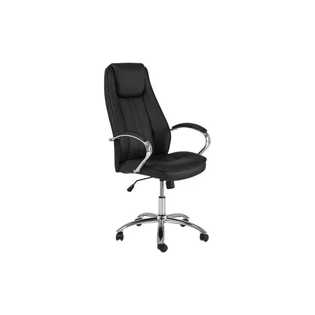 Scaun directorial sl q036, piele ecologica, cadru metalic, inaltime ajustabila, 100 kg, negru drm3215