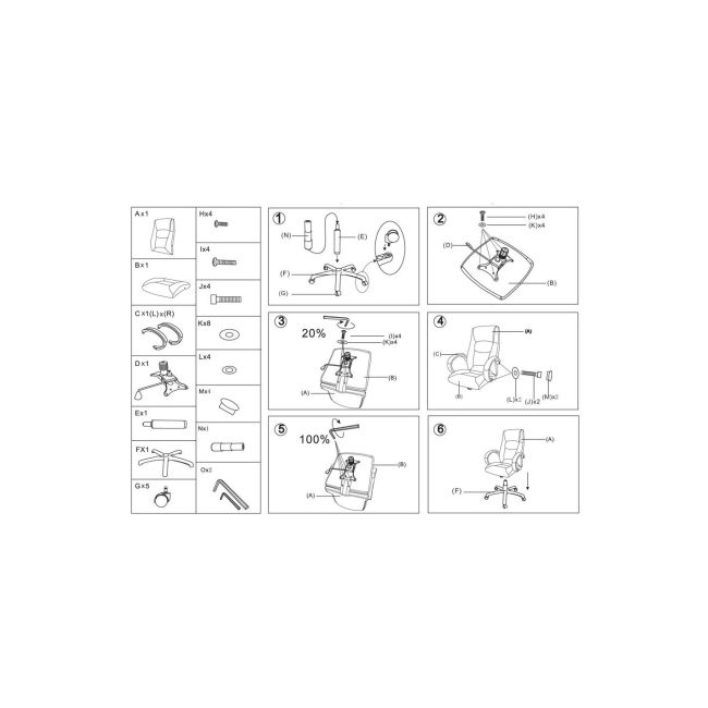 Scaun directorial sl q041, inaltime ajustabila, mecanism balansare, stofa cu insertii de piele ecologica, 100 kg, alb/negru drm3227