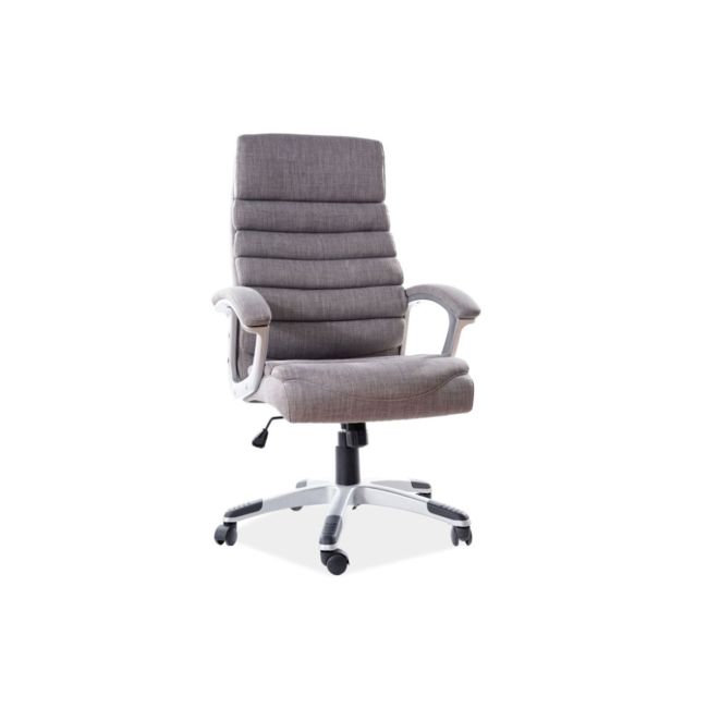 Scaun directorial sl q087 stofa, robust, perne duble, baza polipropilena, mecanism balans, 100 kg, gri drm9692
