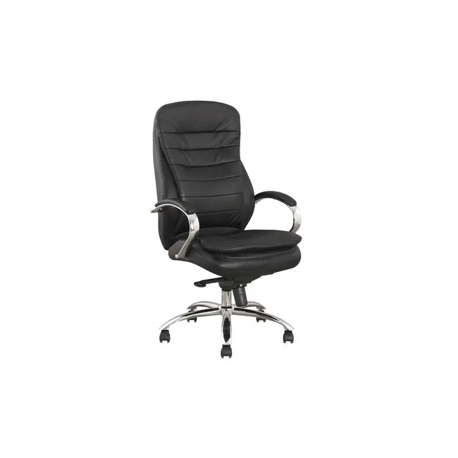 Scaun directorial sl q154, mecanism multiblock, piele ecologica, inaltime ajustabila,100 kg, negru drm3246