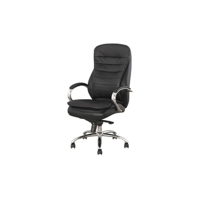 Scaun directorial sl q154, mecanism multiblock, piele ecologica, inaltime ajustabila,100 kg, negru drm3246