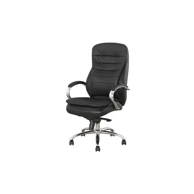 Scaun directorial sl q154, mecanism multiblock, piele ecologica, inaltime ajustabila,100 kg, negru drm3246