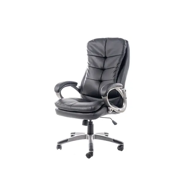 Scaun directorial sl q270, cadru polipropilena, piele ecologica, inaltime ajustabila, mecanism balansare, 100 kg, negru drm9011