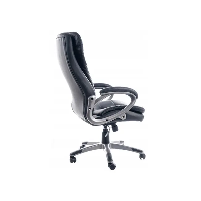 Scaun directorial sl q270, cadru polipropilena, piele ecologica, inaltime ajustabila, mecanism balansare, 100 kg, negru drm9011