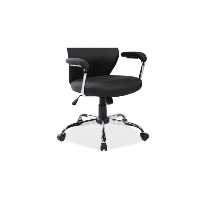 Scaun directorial ergonomic sl q319, suport lombar, mecanism de balans, tapiterie stofa, inaltime reglabila, negru drm4614