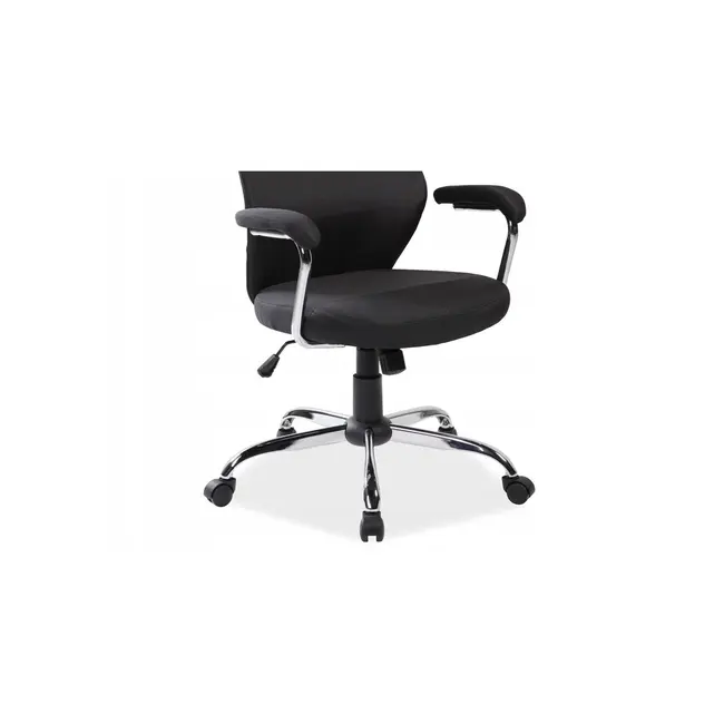 Scaun directorial ergonomic sl q319, suport lombar, mecanism de balans, tapiterie stofa, inaltime reglabila, negru drm4614