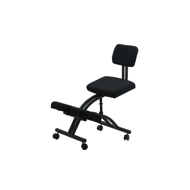 Scaun kneeling chair off 094, stofa, ajustabil inaltime, postura corecta, 100 kg, negru drm1825