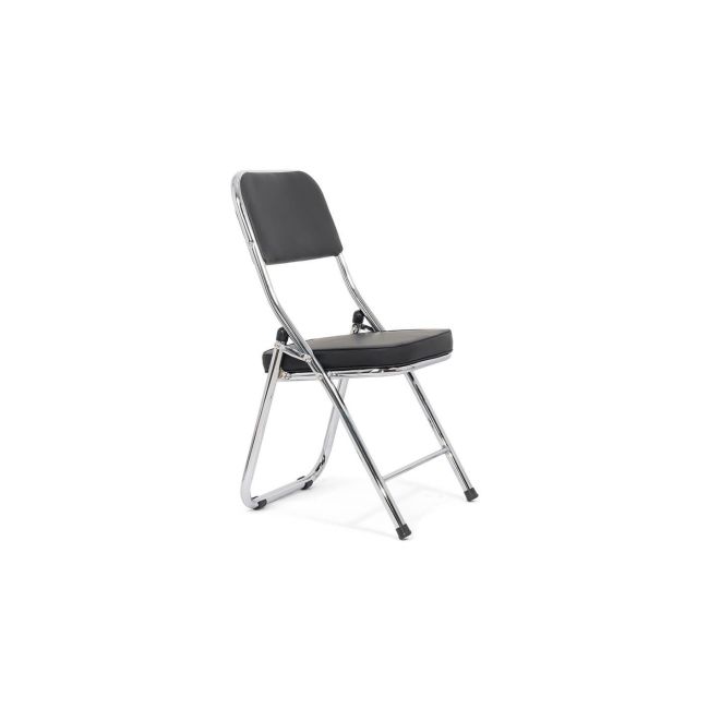 Scaun pliant hrc 607, pentru living, bucatarie, evenimente, piele ecologica, picioare cromate, 100 kg drm9249
