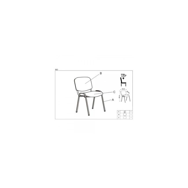 Scaun vizitator hm iso crom bej drm2254