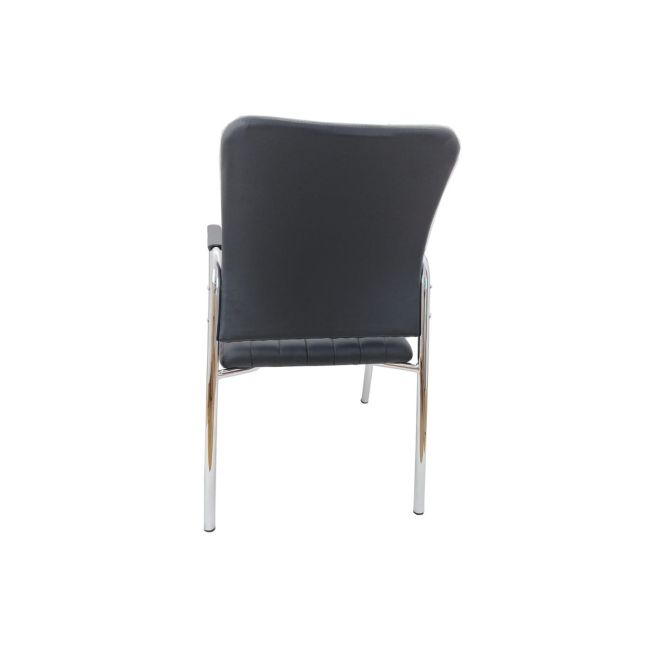 Scaun vizitator hm vigor, piele ecologica, suport lombar, sarcina max 120 kg, negru drm2236