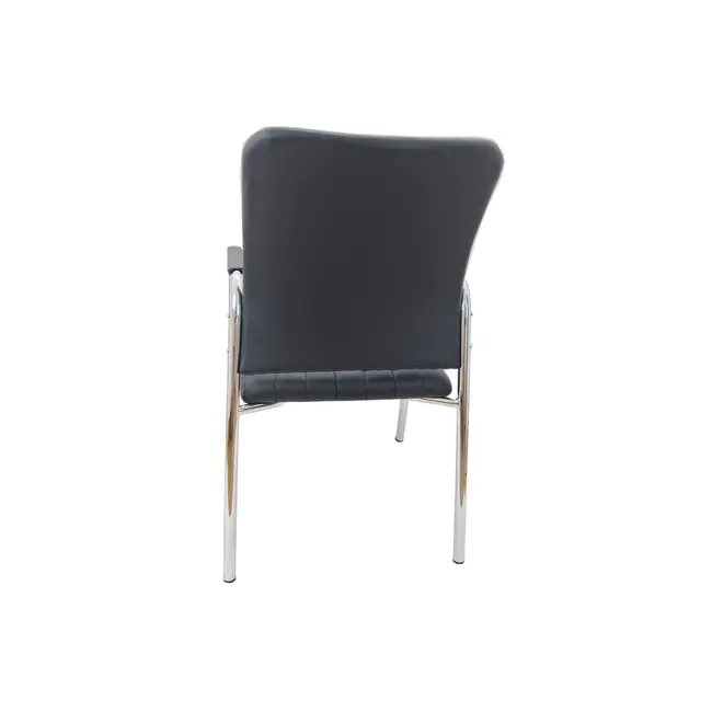 Scaun vizitator hm vigor, piele ecologica, suport lombar, sarcina max 120 kg, negru drm2236