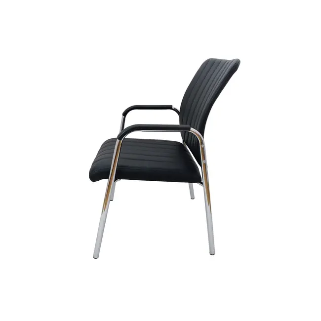 Scaun vizitator hm vigor, piele ecologica, suport lombar, sarcina max 120 kg, negru drm2236
