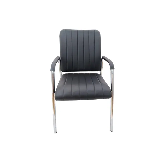 Scaun vizitator hm vigor, piele ecologica, suport lombar, sarcina max 120 kg, negru drm2236