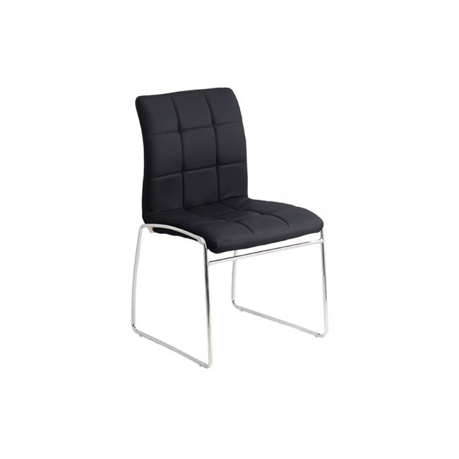 Scaun vizitator hrc 620, piele ecologica, cadru cromat sanie, 100 kg drm4636