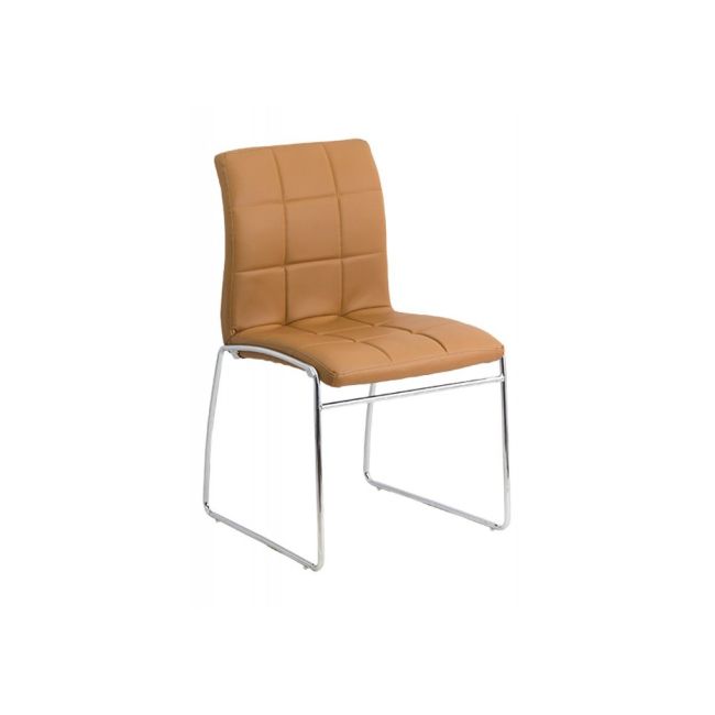Scaun vizitator hrc 620, piele ecologica, cadru cromat sanie, 100 kg drm4636