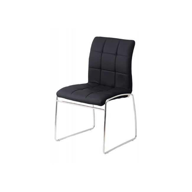 Scaun vizitator hrc 620, piele ecologica, cadru cromat sanie, 100 kg drm4636