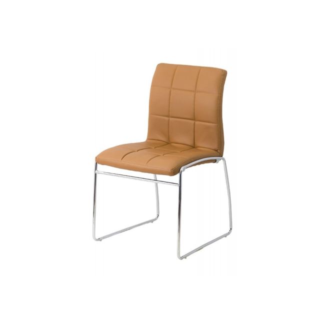 Scaun vizitator hrc 620, piele ecologica, cadru cromat sanie, 100 kg drm4636