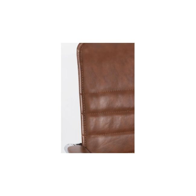 Scaun vizitator off 835, piele ecologica, cadru cromat tip sanie, 120 kg drm1587