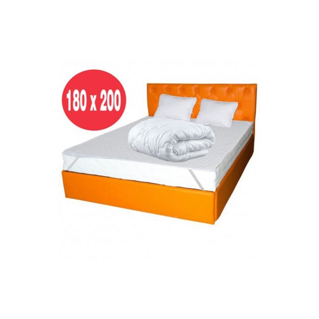 Set saltea hermes super high comfort 180x200 plus 2 perne plus husa hipoalergenica plus pilota vara microfibra 200x220 drm3637