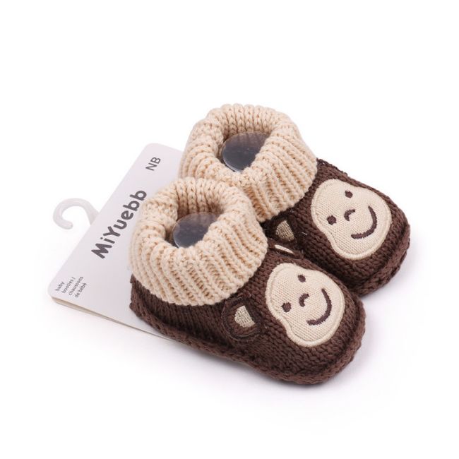 Botosei crem cu maro crosetati - Monkey MBBMX3126-11