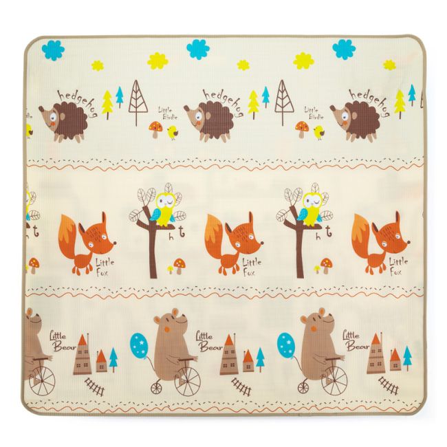 Feedo - Covoras de joaca, Reversibil, Impermeabil, Din spuma, Fara BPA, 180 x 180 x 1 cm, 0 luni+, Multicolor BYN202074