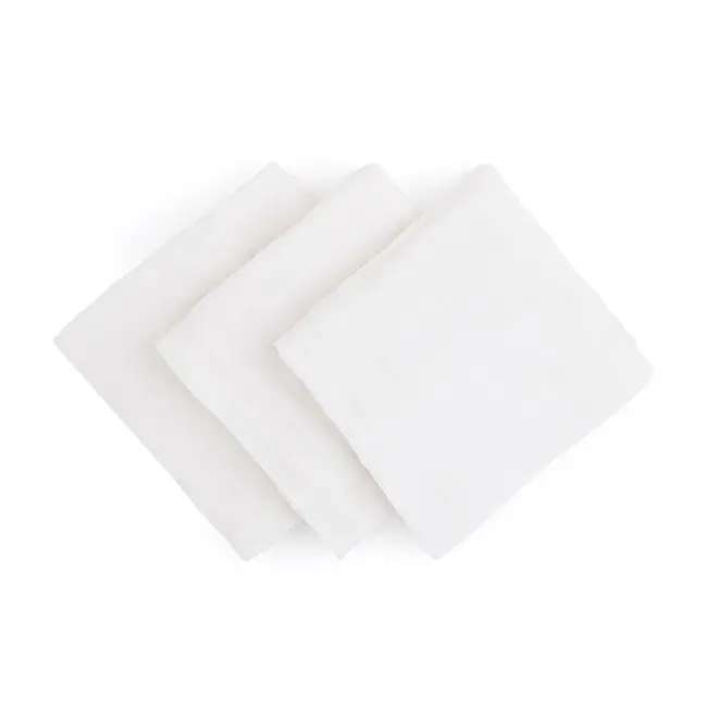 Feedo - Set 3 scutece din muselina, Multifunctionale, Din bumbac certificat Oeko-Tex Standard 100, 68x68 cm, 0 luni+, Alb BYN230202
