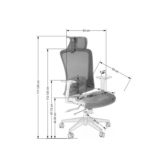 Scaun directorial cu tetiera hm goliat drm10139