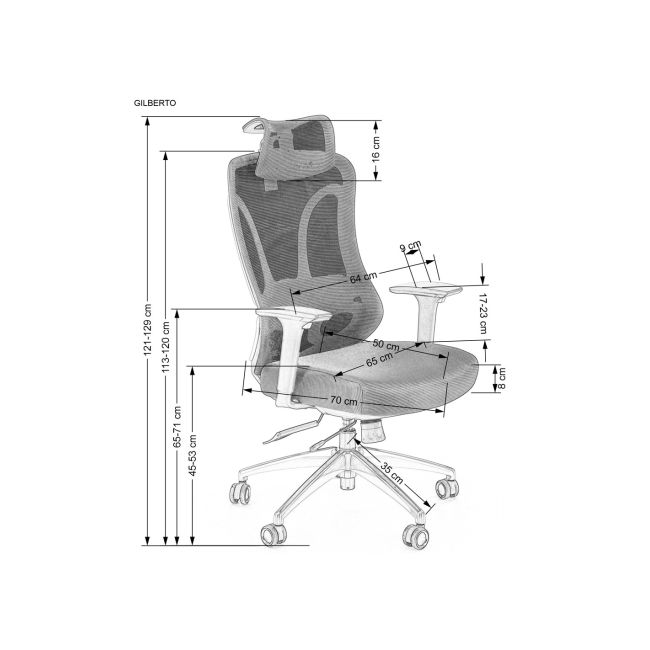 Scaun directorial hm gilberto negru drm10168
