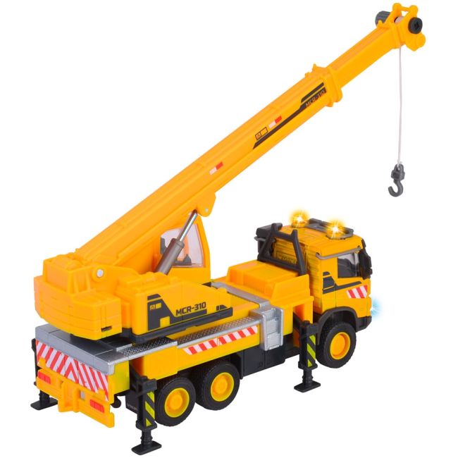 Camion cu macara majorette volvo truck crane cu lumini si sunete hubs213723004