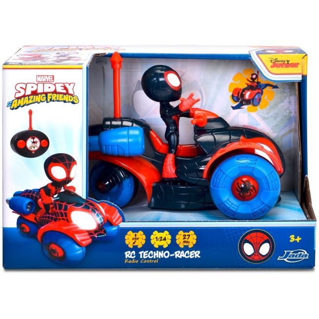 Masina jada toys rc miles morales techno-racer 1:24 17 cm cu telecomanda hubs203223001