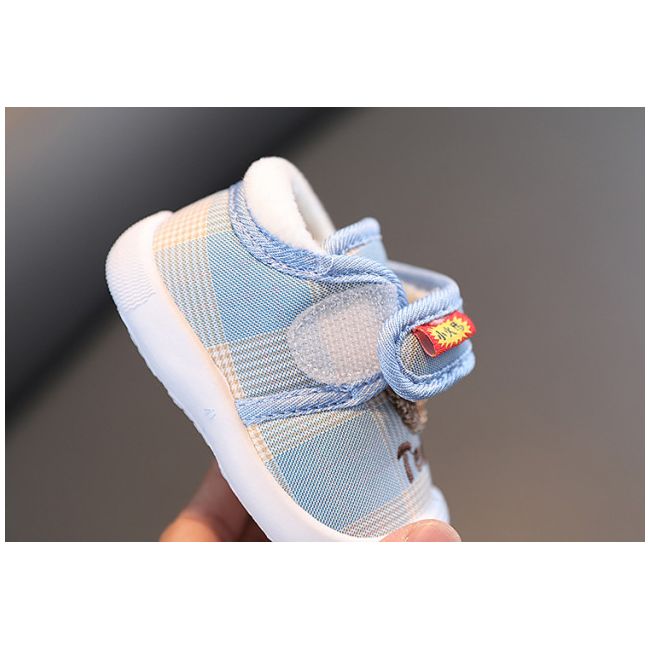 Pantofi imblaniti in carouri bleu - Teddy MBBY2329-2-s1