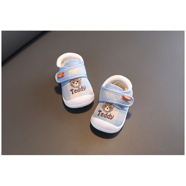 Pantofi imblaniti in carouri bleu - Teddy MBBY2329-2-s1