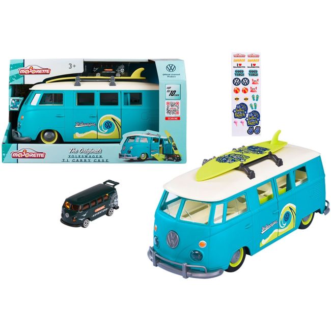 Set majorette vw the originals t1 carry case cu 2 vehicule hubs212055010