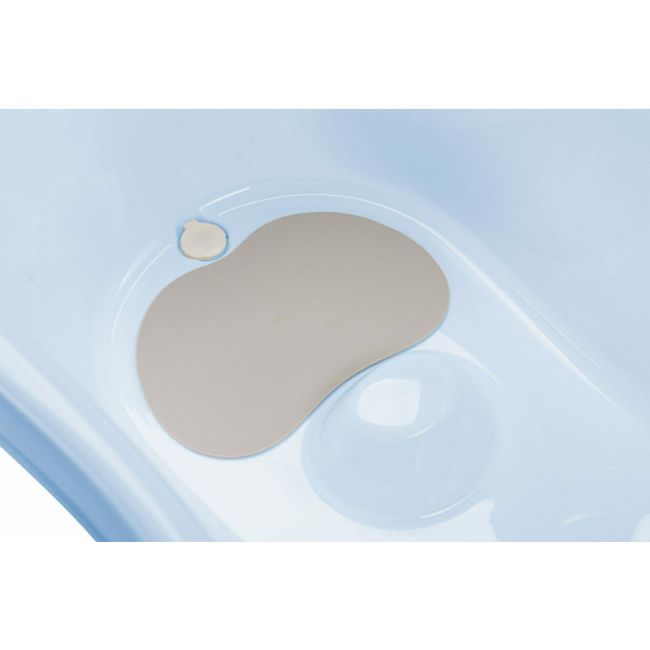 Cadita, Cu doua parti antiderapante, Cu dop, Conform cu standardul european de securitate EN 17072:2018, FreeON, 81x41x24 cm, Blue BYN49225