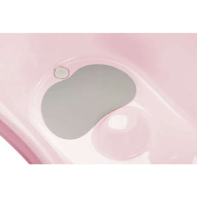 Cadita, Cu doua parti antiderapante, Cu dop, Conform cu standardul european de securitate EN 17072:2018, FreeON, 81x41x24 cm, Pink BYN49218