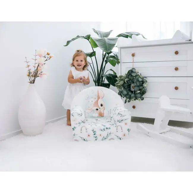 Fotoliu din burete pentru copii Green Magic, Bubaba, 9 luni - 5 ani, Cu Husa detasabila BYN80227