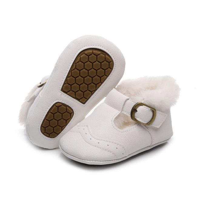 Pantofiori albi imblaniti pentru fetite - Lilly LIB150-2-p24
