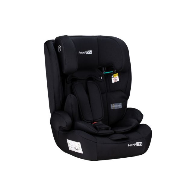 Scaun auto pentru copii, Uran, I-Size, 76 - 150 cm/ 1 - 12 ani, Cu tetiera reglabila in 14 pozitii, Conform cu standardul european de securitate ECE R129, FreeON, Black BYN49102