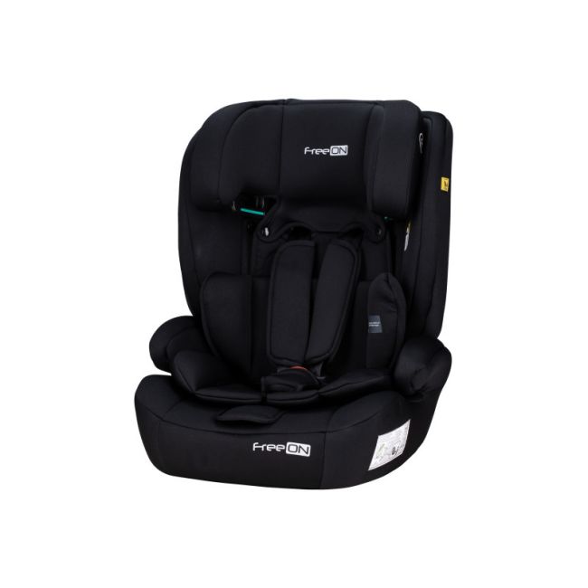 Scaun auto pentru copii, Uran, I-Size, 76 - 150 cm/ 1 - 12 ani, Cu tetiera reglabila in 14 pozitii, Conform cu standardul european de securitate ECE R129, FreeON, Black BYN49102