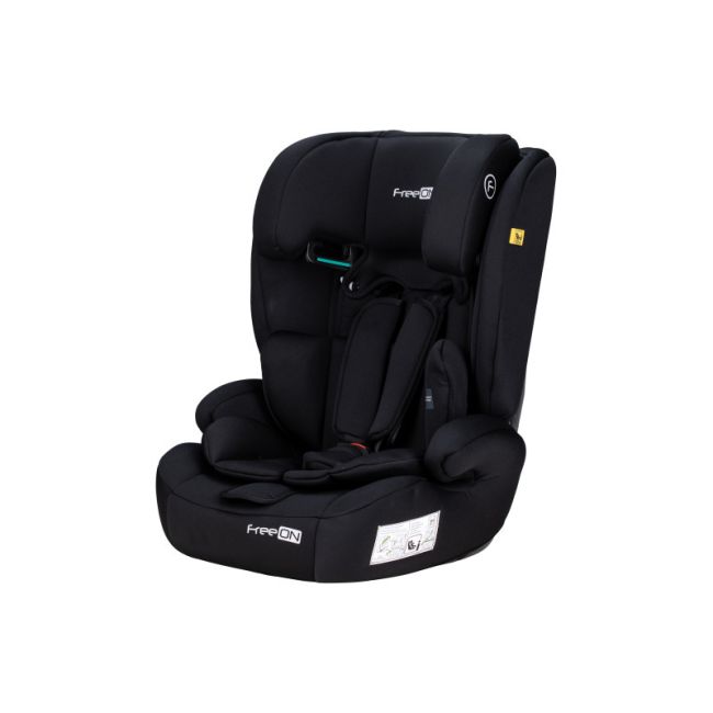 Scaun auto pentru copii, Uran, I-Size, 76 - 150 cm/ 1 - 12 ani, Cu tetiera reglabila in 14 pozitii, Conform cu standardul european de securitate ECE R129, FreeON, Black BYN49102