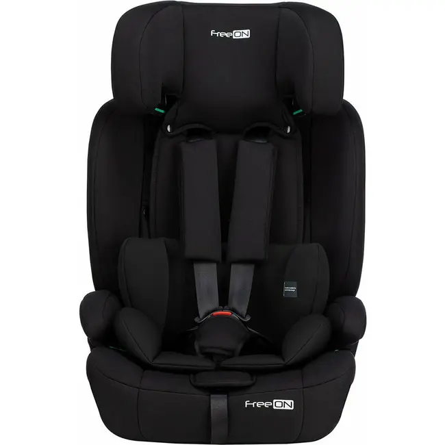 Scaun auto pentru copii, Uran, I-Size, 76 - 150 cm/ 1 - 12 ani, Cu tetiera reglabila in 14 pozitii, Conform cu standardul european de securitate ECE R129, FreeON, Black BYN49102