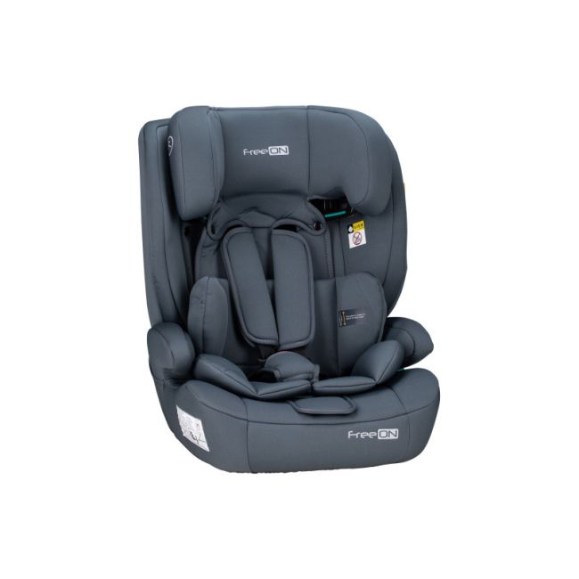 Scaun auto pentru copii, Uran, I-Size, 76 - 150 cm/ 1 - 12 ani, Cu tetiera reglabila in 14 pozitii, Conform cu standardul european de securitate ECE R129, FreeON, Dark Grey BYN49119