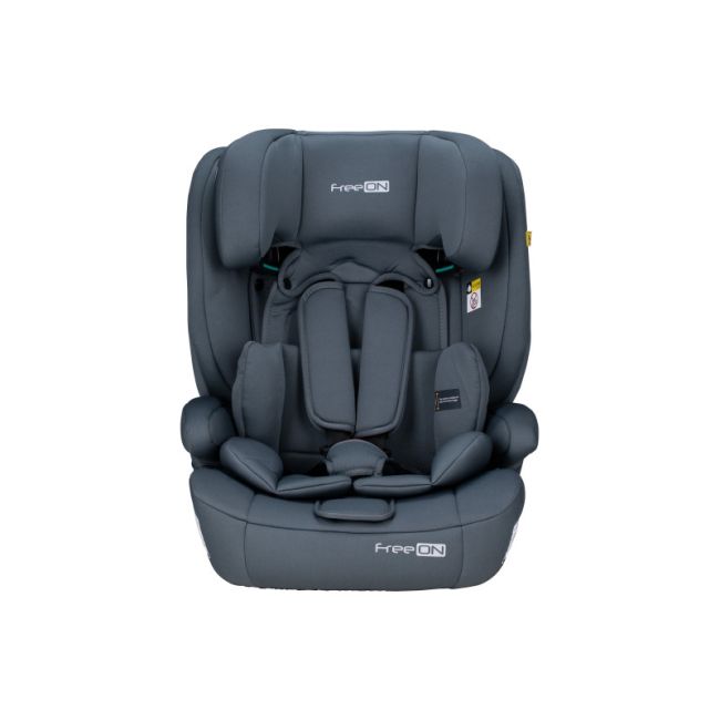 Scaun auto pentru copii, Uran, I-Size, 76 - 150 cm/ 1 - 12 ani, Cu tetiera reglabila in 14 pozitii, Conform cu standardul european de securitate ECE R129, FreeON, Dark Grey BYN49119
