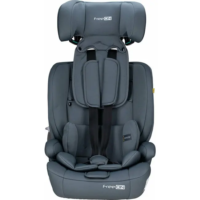 Scaun auto pentru copii, Uran, I-Size, 76 - 150 cm/ 1 - 12 ani, Cu tetiera reglabila in 14 pozitii, Conform cu standardul european de securitate ECE R129, FreeON, Dark Grey BYN49119