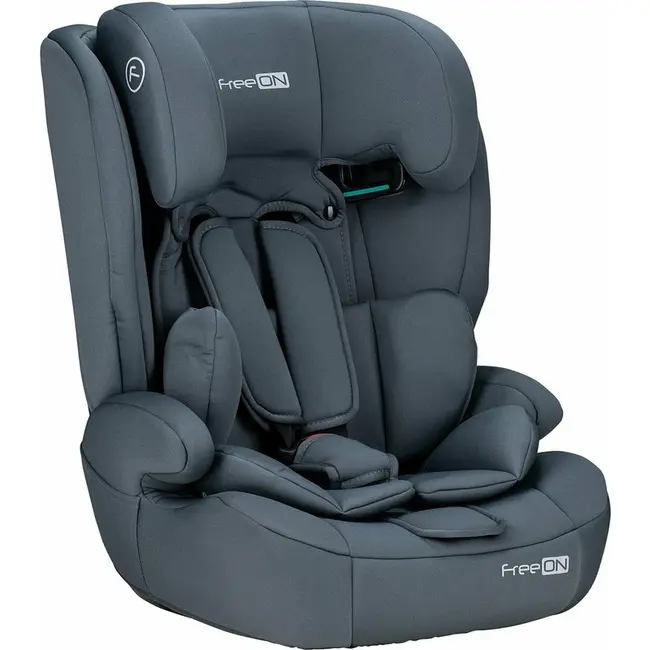 Scaun auto pentru copii, Uran, I-Size, 76 - 150 cm/ 1 - 12 ani, Cu tetiera reglabila in 14 pozitii, Conform cu standardul european de securitate ECE R129, FreeON, Dark Grey BYN49119